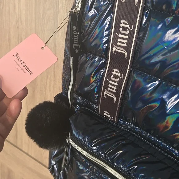 Juicy Couture Navy Backpack School Travel - Picture 5 of 10